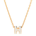 18K Mini Pop Hermes White Necklace