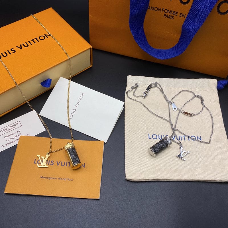 18K Louis Vuitton Monogram Eclipse Charms Necklace