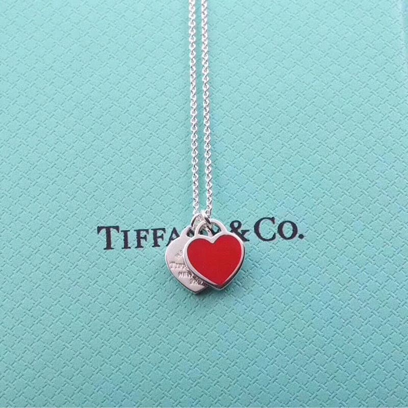 Red Double Heart Necklaces
