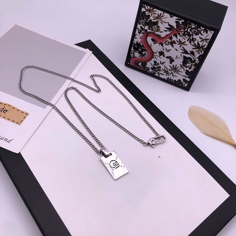 Double Gucci Ghost Pendant Necklaces