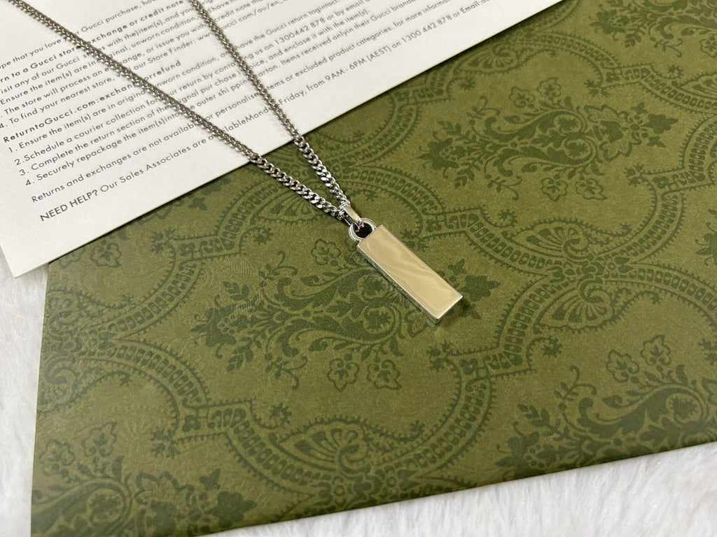 Double Gucci Enamel Pendant Necklace
