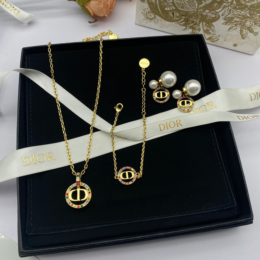 18K Dior Tribales Multicolor Crystals Earrings
