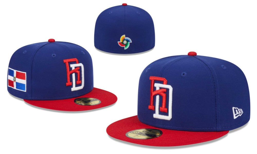 Dominican Republic World Baseball Classic 59FIFTY Hat - Blue and Red with Flag Patch