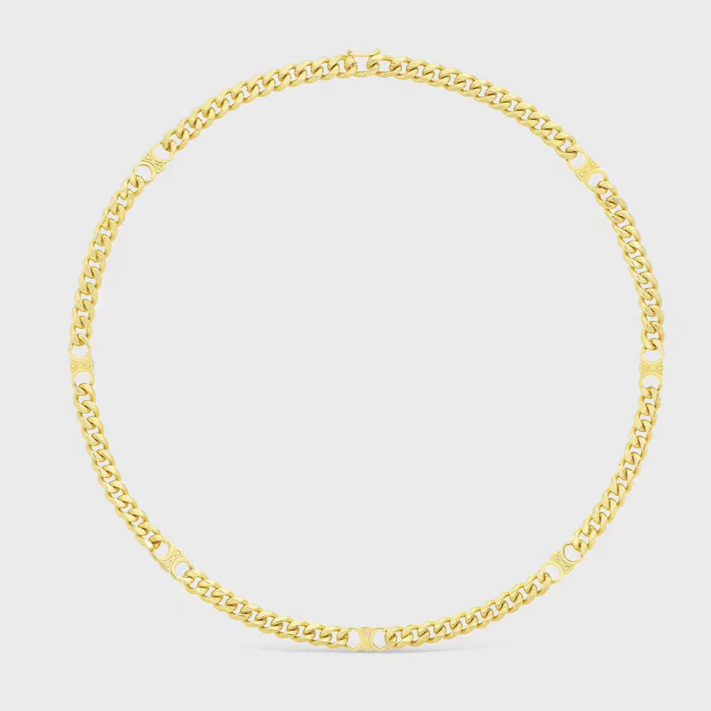 18K Celine Gourmette Chain Necklace