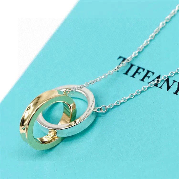 18K Tiffany 1837 Interlocking Circles Pendant Necklace