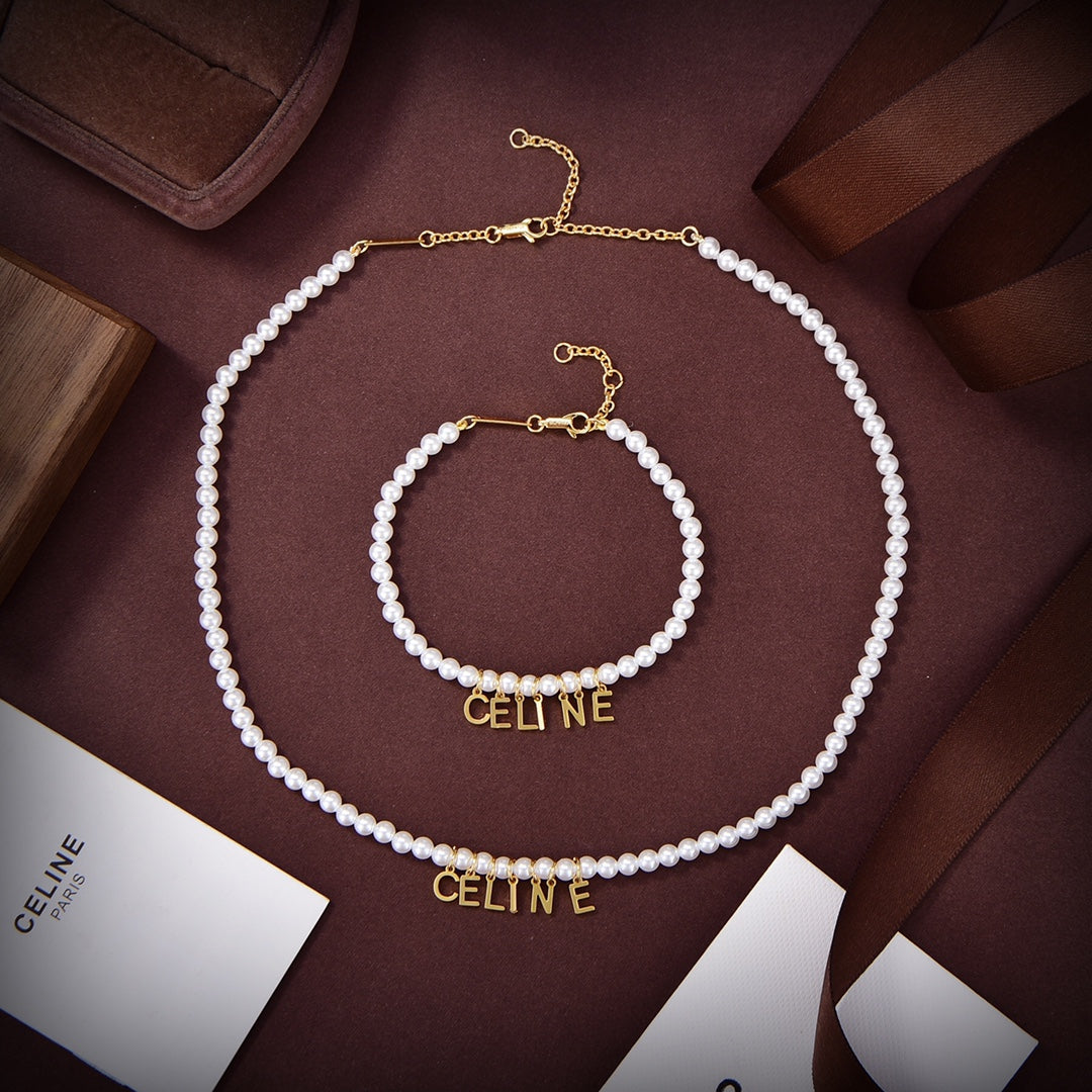 18K Celine Paris Pearl Necklace