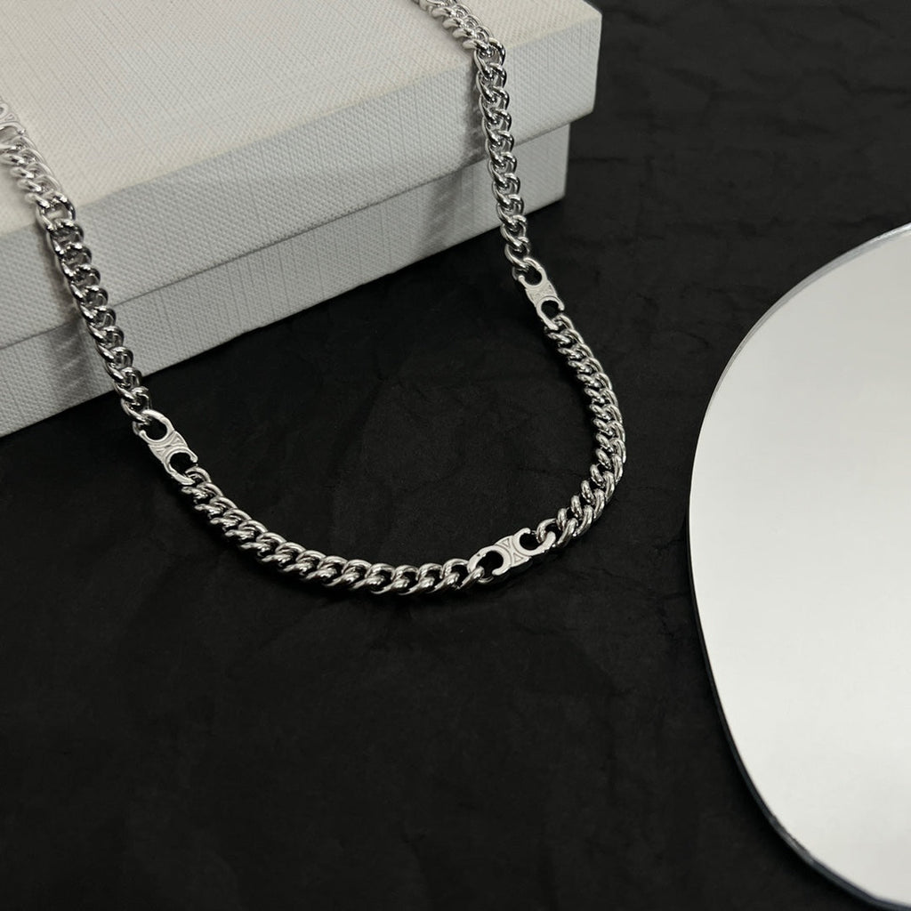 18K Celine Gourmette Chain Necklace